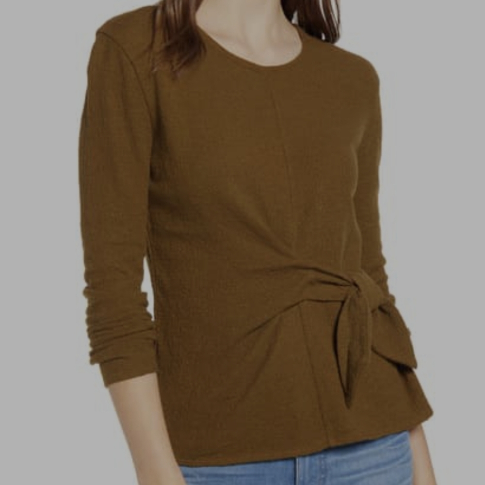 Texture And Thread Madewell Tie Tee In Asparagus - image 1